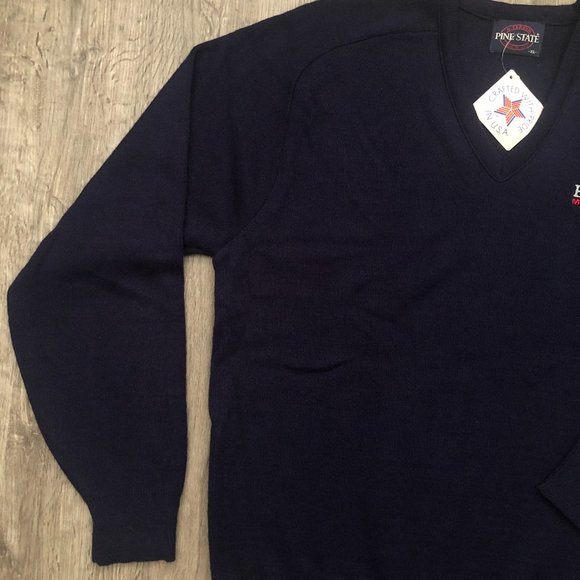 Vintage Deadstock Rare Navy Pine State Buick Motorsports V-Neck Sweater Size XL - Picture 11 of 14